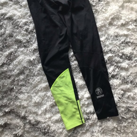 Reebok Black/Yellow Dri-fit full leggings - Picture 3 of 5